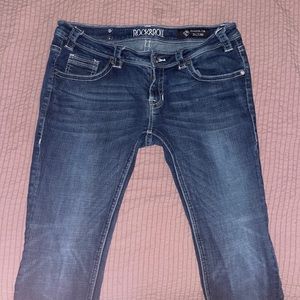 Low rise rock&roll boot jeans